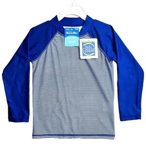 Toddler Swim Shirt UPF 50+ Sun Protection Blue Stripped 3T-4T